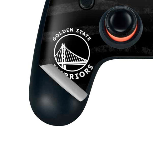 NBA Golden State Warriors Black Animal Print Google Stadia Controller Skin